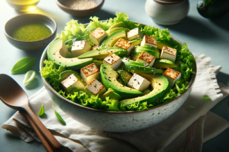 sałatka z tofu i awokado